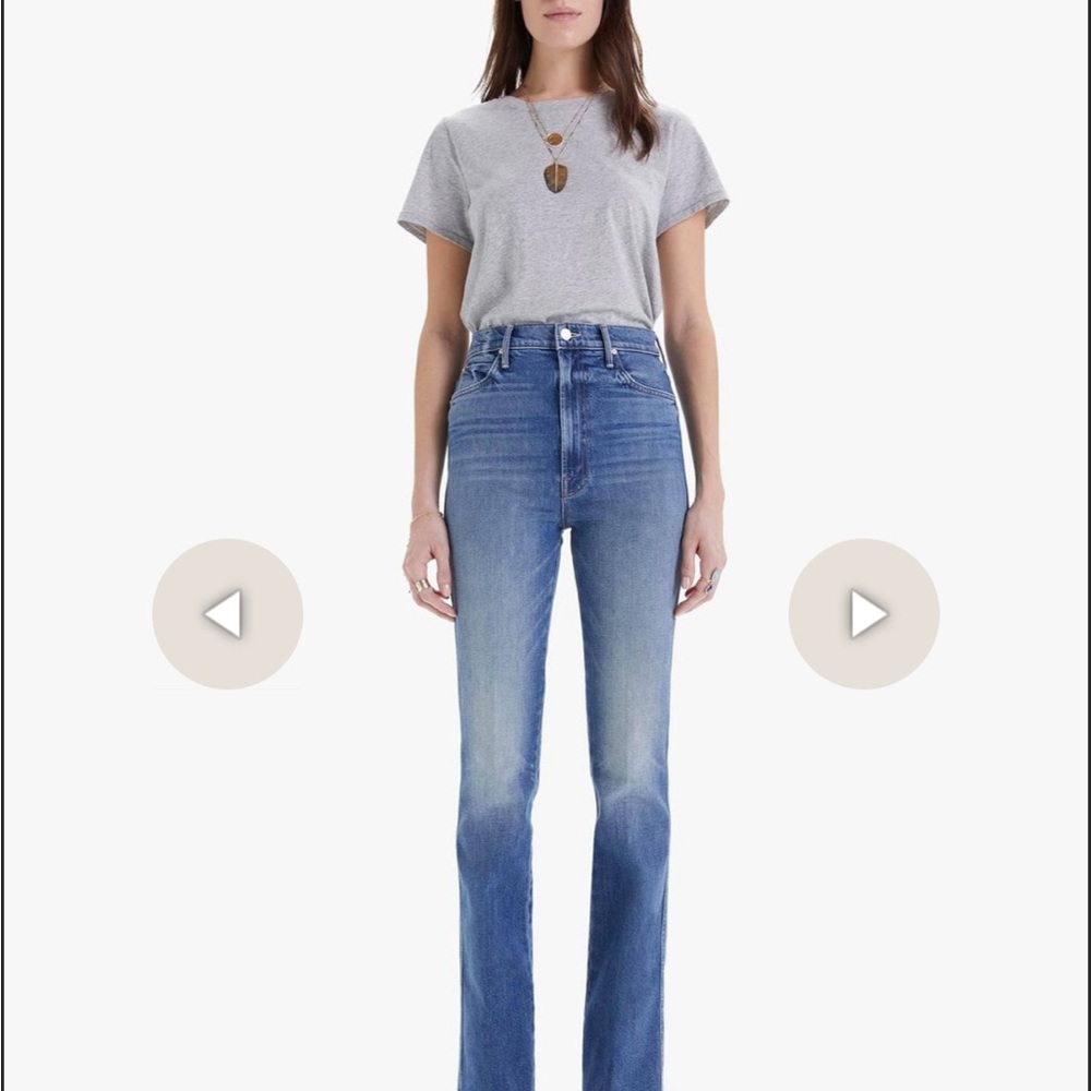 MOTHER Women's Straight Leg Jeans in Medium Blue